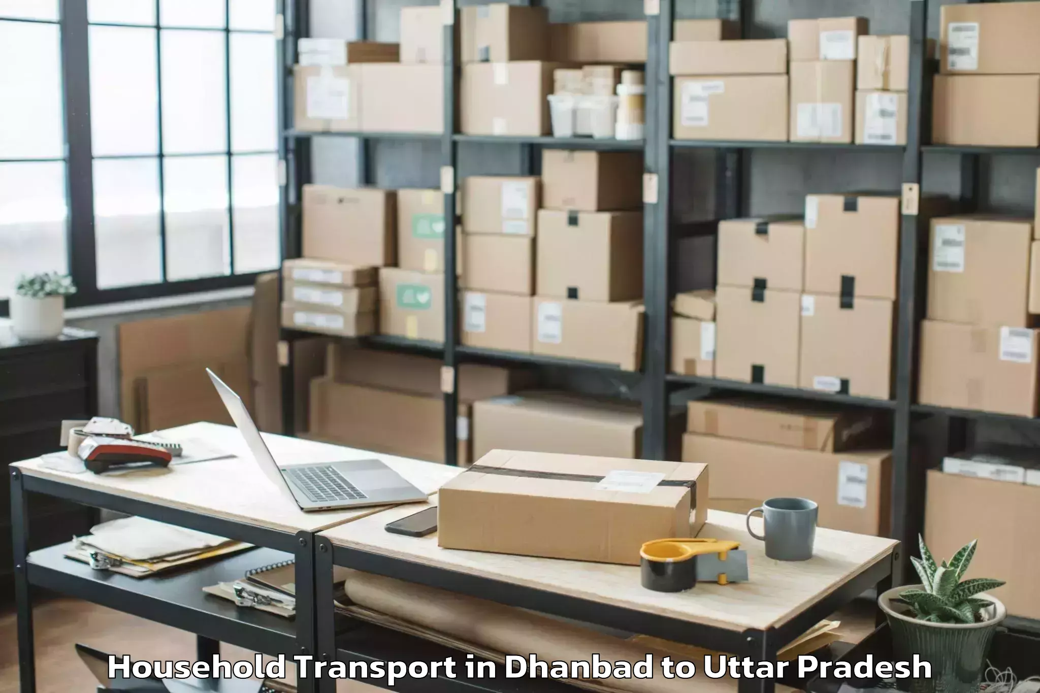 Easy Dhanbad to Kirakat Household Transport Booking